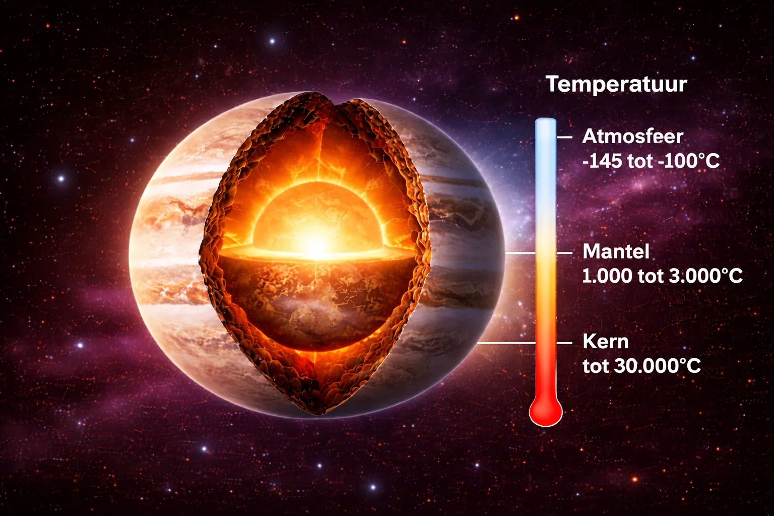 Temperatuur op de pagina Jupiter