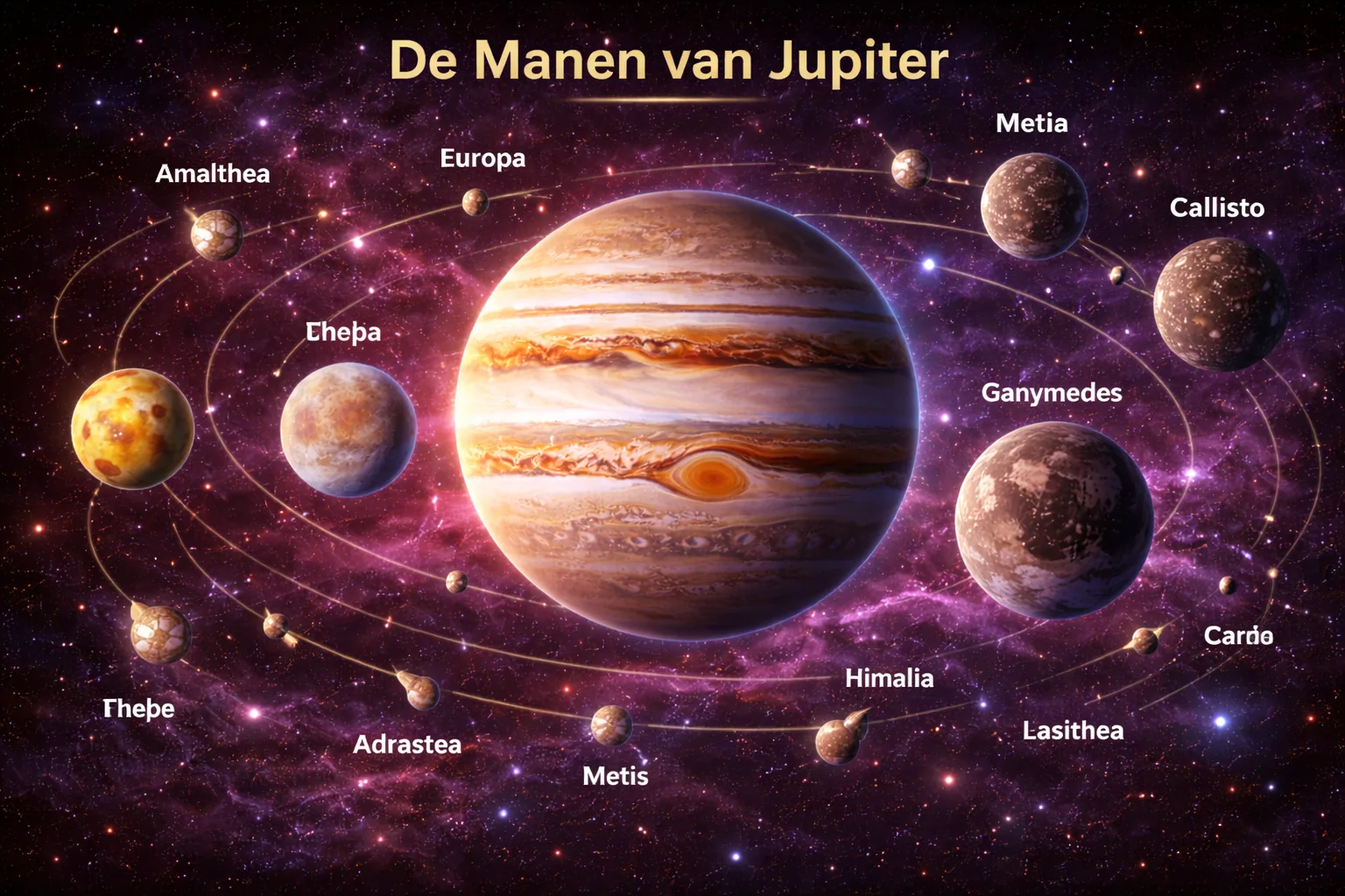 De grootste manen van Jupiter op de pagina Jupiter