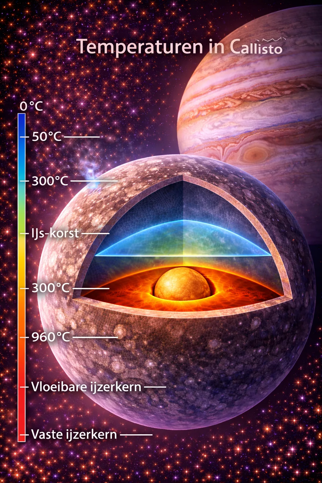 Temperatuur en binnenste warmte op de pagina Callisto
