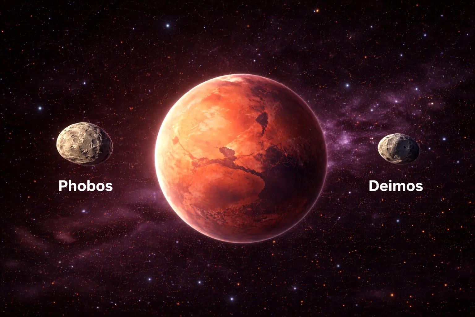 De manen van Mars op de pagina Mars