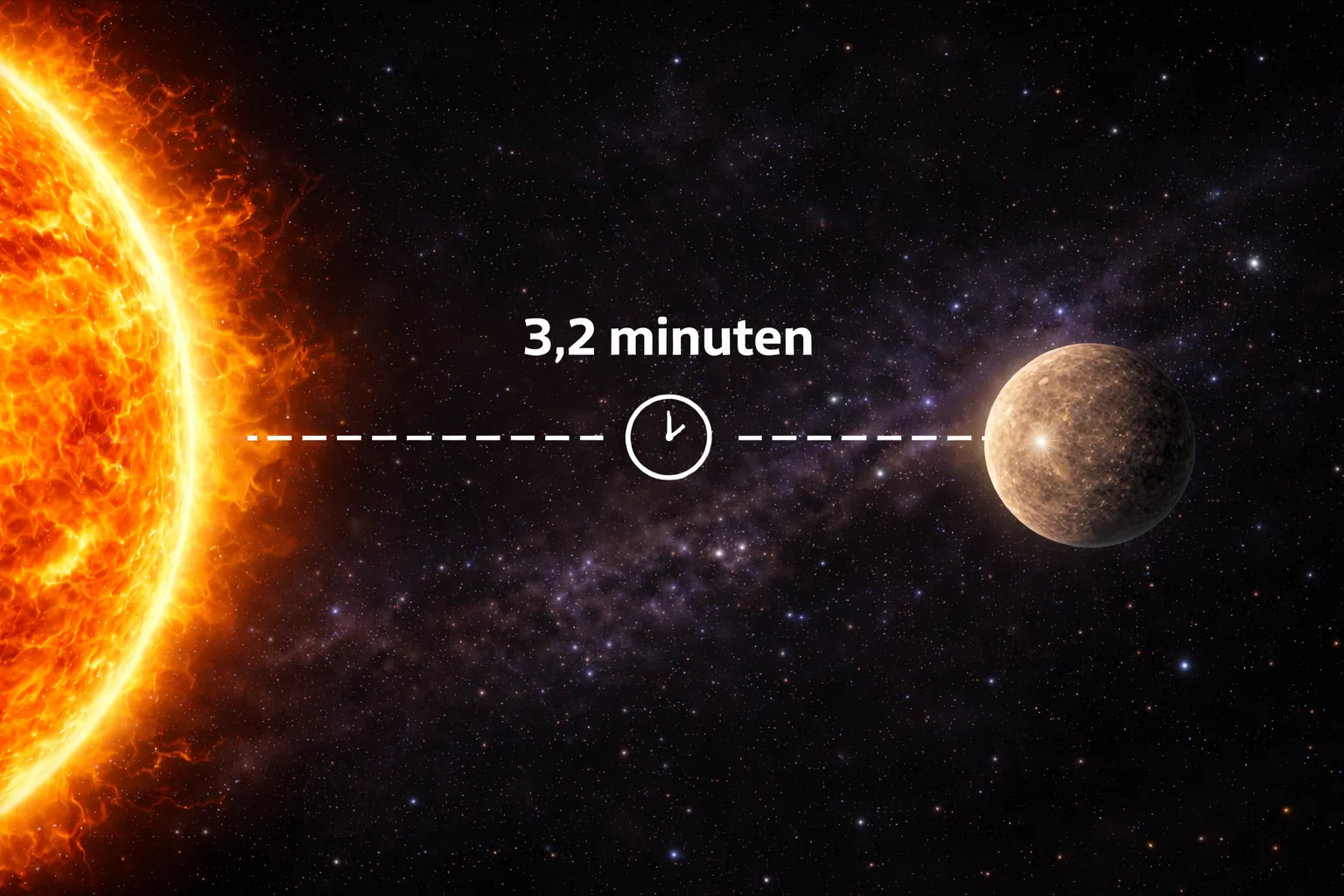 Hoe lang doet licht erover? op de pagina Mercurius